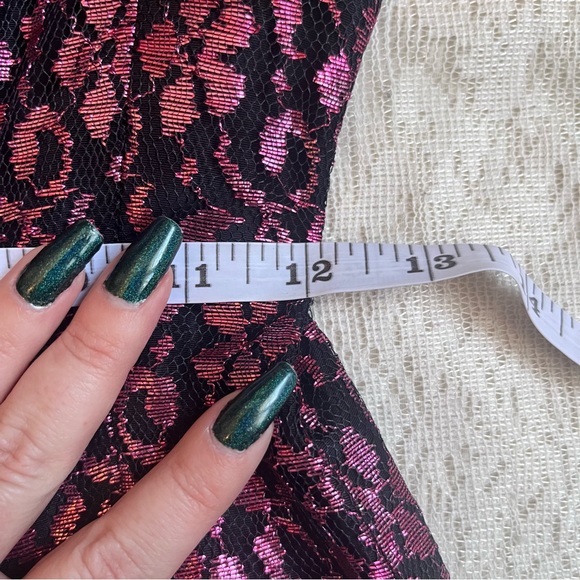 Stunning 1950s VTG Miss Jane Junior metallic lace cocktail swing dress - Picture 6 of 12